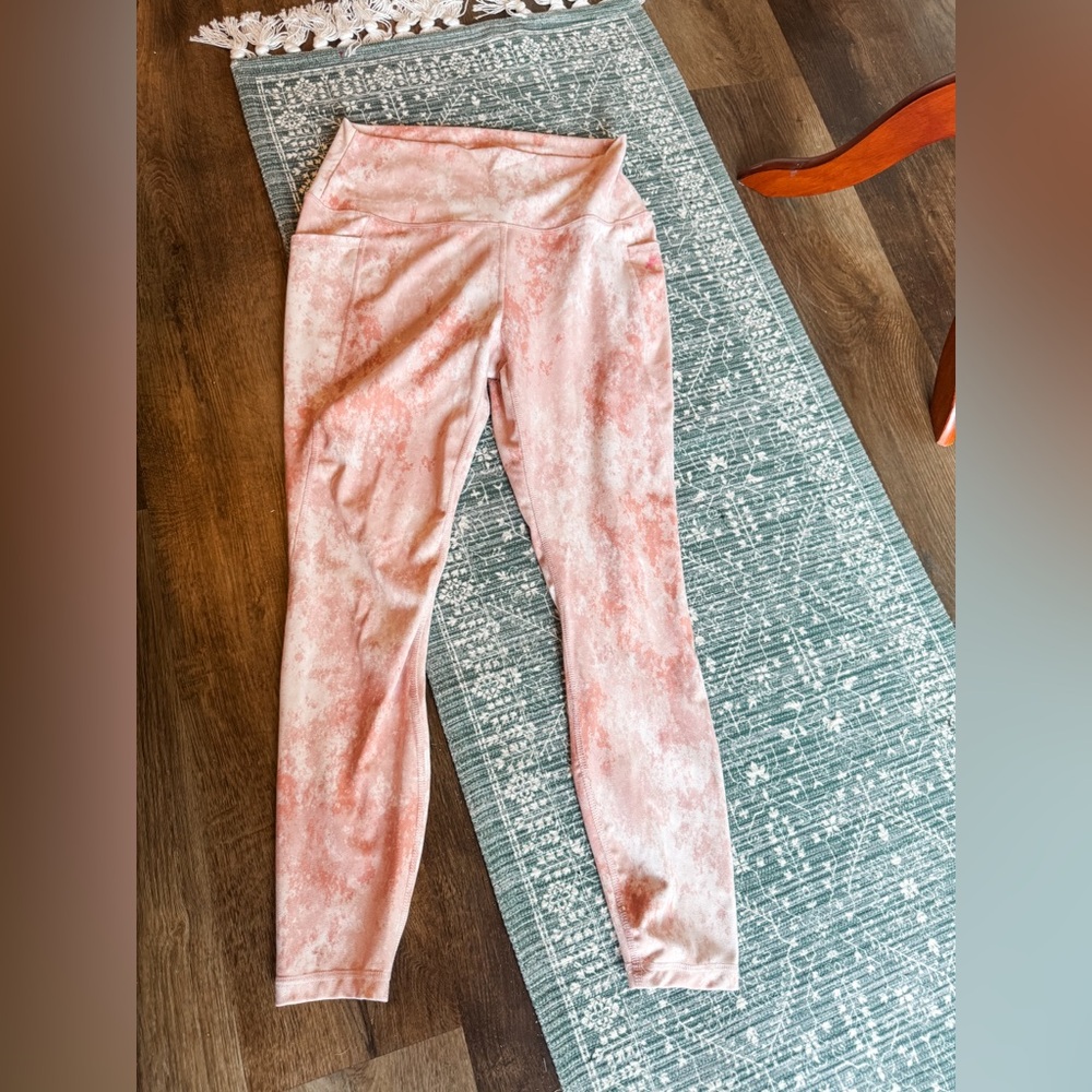 Pink Tie-Dye Leggings